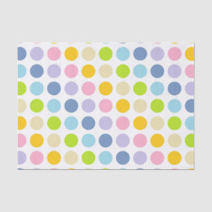 Pastel Rainbow Polka Dots Tissuepapier