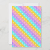 Pastel Rainbow Pop It Fidget Speelgoed Birthday Pa Kaart (Achterkant)