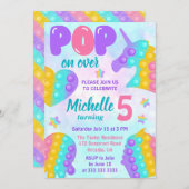 Pastel Rainbow Pop It Fidget Speelgoed Birthday Pa Kaart (Voorkant / Achterkant)