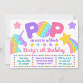 Pastel Rainbow Pop It Fidget Speelgoed Birthday Pa Kaart (Voorkant)