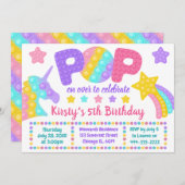 Pastel Rainbow Pop It Fidget Speelgoed Birthday Pa Kaart (Voorkant / Achterkant)