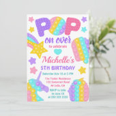 Pastel Rainbow Pop It Fidget Speelgoed Birthday Pa Kaart (Staand voorkant)