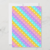 Pastel Rainbow Pop It Fidget Speelgoed Birthday Pa Kaart (Achterkant)