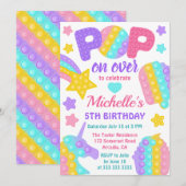 Pastel Rainbow Pop It Fidget Speelgoed Birthday Pa Kaart (Voorkant / Achterkant)