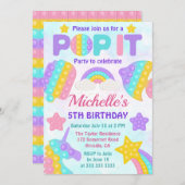 Pastel Rainbow Pop It Fidget Speelgoed Birthday Pa Kaart (Voorkant / Achterkant)