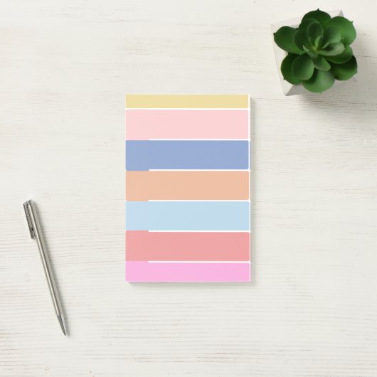 Pastel Rainbow Post het notities blanco boekje Post-it® Notes (Kantoor)