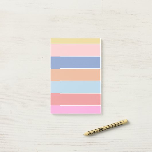 Pastel Rainbow Post het notities blanco boekje Post-it® Notes (Op bureau)