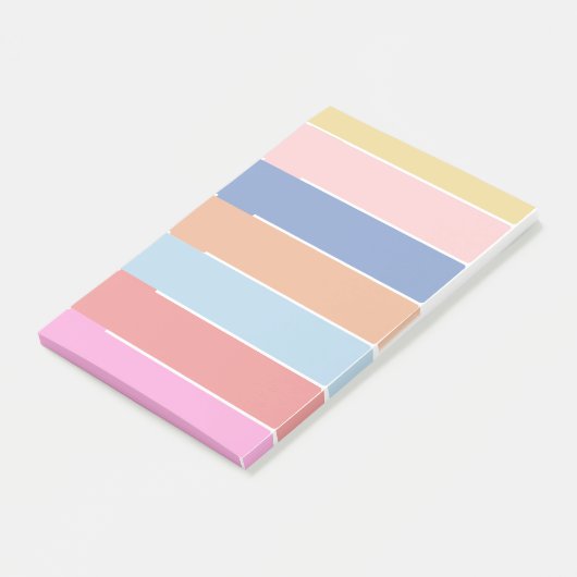 Pastel Rainbow Post het notities blanco boekje Post-it® Notes (Schuin)