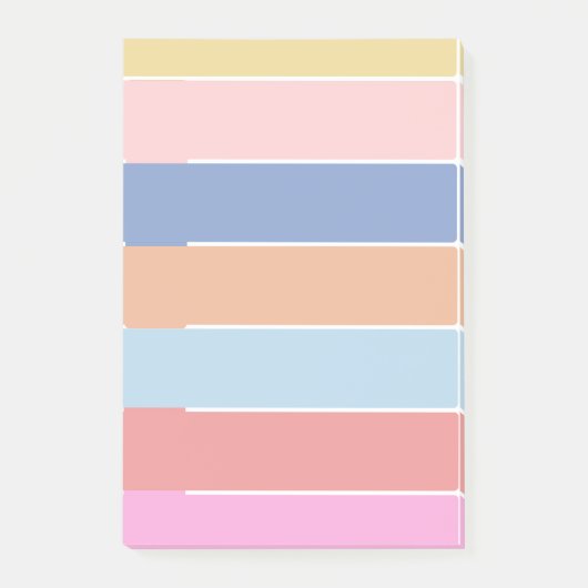 Pastel Rainbow Post het notities blanco boekje Post-it® Notes (Voorkant)