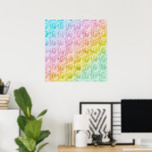 Pastel Rainbow Poster (Thuiskantoor)