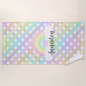 Pastel Rainbow Pset Strandlaken (Voorkant)