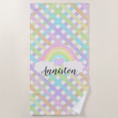 Pastel Rainbow Pset Strandlaken (Voorkant)