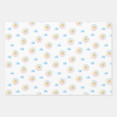 Pastel Rainbow Raindrops en Sunshine Baby shower Inpakpapier Vel (Voorkant 3)