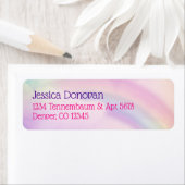 Pastel Rainbow Retouradreslabels Etiket (Insitu)