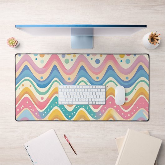 Pastel Rainbow Retro Abstract Design Bureaumat (Kantoor 1)