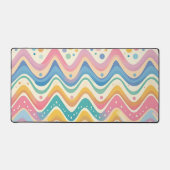 Pastel Rainbow Retro Abstract Design Bureaumat (Voorkant)
