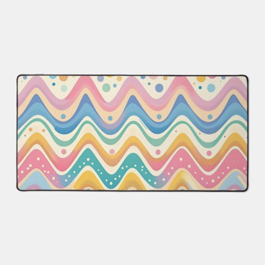 Pastel Rainbow Retro Abstract Design Bureaumat (Voorkant)