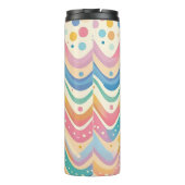 Pastel Rainbow Retro Abstract Design Thermosbeker (Achterkant)