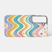 Pastel Rainbow Retro Abstract Samsung Galaxy Hoesje (Achterkant horizontaal)