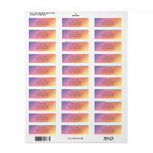 Pastel Rainbow Return Address Label (Full Sheet)