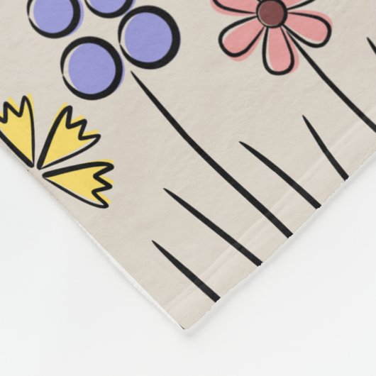 Pastel Rainbow & Rocking Horse Nursery Scene Fleece Deken (Hoek)