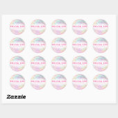 Pastel Rainbow Roos Gold Bedankt Bestellen Vendor Ronde Sticker (Vel)