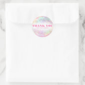 Pastel Rainbow Roos Gold Bedankt Bestellen Vendor Ronde Sticker (Tas)