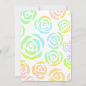 Pastel Rainbow Rozen Weddenschap Save The Date (Achterkant)