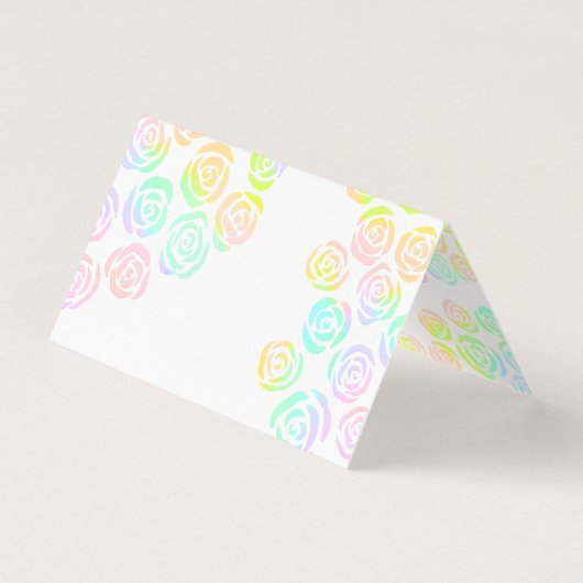 Pastel Rainbow-Rozen Weddenschapskaarten Kaart (Voorkant)