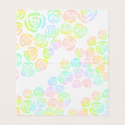 Pastel Rainbow-Rozen Weddenschapskaarten Kaart (Binnenkant ongevouwen)