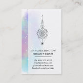 *~* Pastel Rainbow Sacred Geometry Massage Stars Visitekaartje (Achterkant)