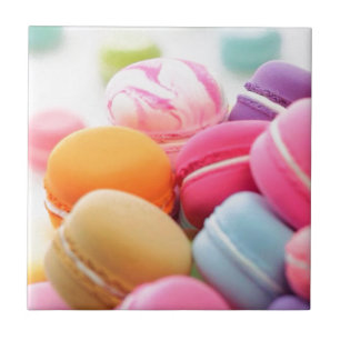 Pastel Rainbow Scattered French Macaron Cookies Tegeltje