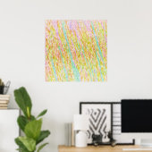 Pastel Rainbow Scribbles Poster (Thuiskantoor)