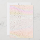 Pastel Rainbow Sequin Glitter Unicorn One Magical  Kaart (Achterkant)