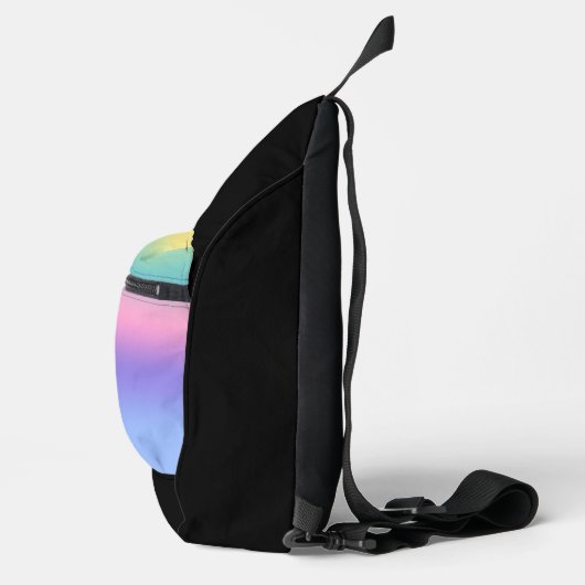 Pastel Rainbow Sky Aesthetic Ombre Gradient  Sling Bag (Rechts)
