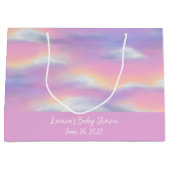 Pastel Rainbow Sky Baby shower Groot Cadeauzakje (Voorkant)