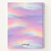 Pastel Rainbow Sky Custom Sketchbook Notitieboek (Achterkant)