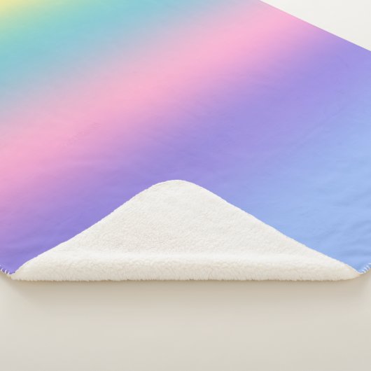 Pastel Rainbow Sky Esthetische Ombre Gradient Chic Sherpa Deken (3/4)