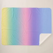 Pastel Rainbow Sky Esthetische Ombre Gradient Chic Sherpa Deken (Voorkant (horizontaal))