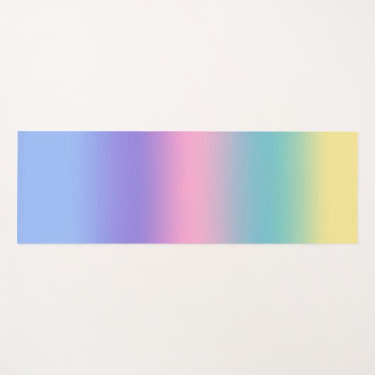 Pastel Rainbow Sky Esthetische Ombre Gradient Yogamat (Voorkant (horizontaal))