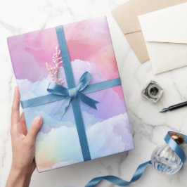Pastel Rainbow Soft Cloud Blend Abstract Pattern Cadeaupapier
