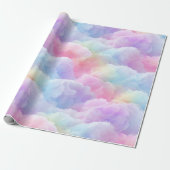 Pastel Rainbow Soft Cloud Blend Abstract Pattern Cadeaupapier (Uitgerold)