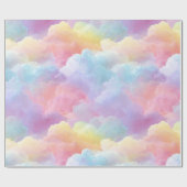 Pastel Rainbow Soft Cloud Blend Abstract Pattern Cadeaupapier (Vlak)
