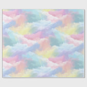 Pastel Rainbow Soft Cloud Blend Abstract Pattern Cadeaupapier (Vlak)