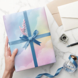 Pastel Rainbow Soft Cloud Blend Abstract Pattern Cadeaupapier