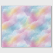 Pastel Rainbow Soft Cloud Blend Abstract Pattern Cadeaupapier (Vlak)