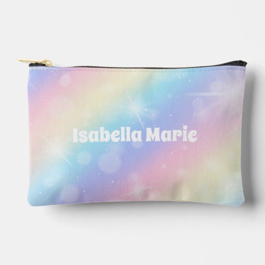 Pastel Rainbow Sparkle gepersonaliseerd Etui (Voorkant)