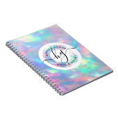 Pastel Rainbow Specialized Logo Elegant Stylist Notitieboek (Rechterzijde)