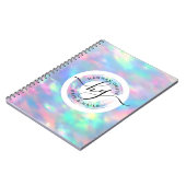 Pastel Rainbow Specialized Logo Elegant Stylist Notitieboek (Linkerzijde)