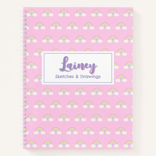 Pastel Rainbow Spiral Notitieboek (Voorkant)